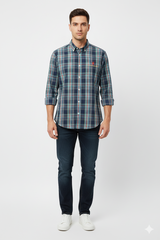 Beverly Hills Polo Club MENS CHECKERED SHIRT