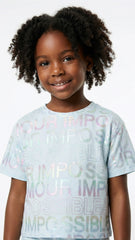 M&S Girls Impossible is Possible Metallic Print T Shirt
