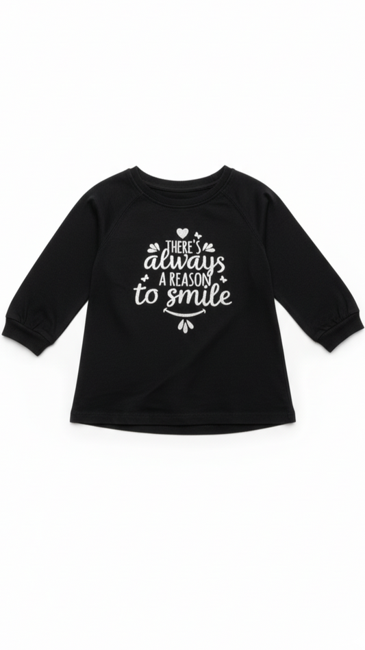 NAME IT Girls 3 Quarter Sleeves Printed T Shirt