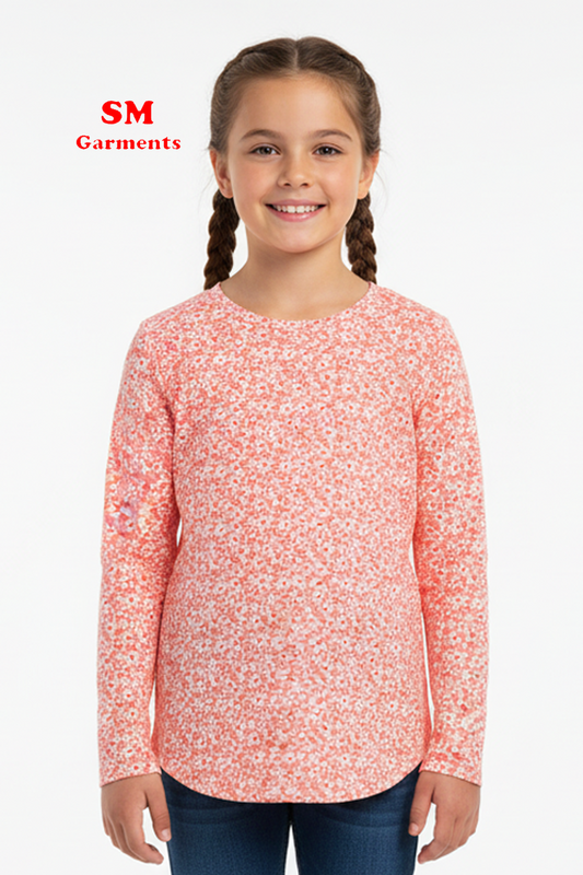 GIRLS PRINTED FULL SLEEVE T-SHIRT