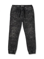 DL Boys Dark Charcoal Camo Print Stretch Denim Jogger Pants| SM GARMENTS