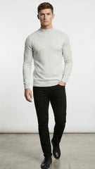 Mens Basic White Pullover