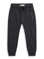Boys Dark Charcoal Grey Zipper Pocket Casual Jogger Pants| SM GARMENTS