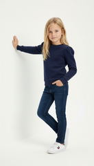 GIRLS Basic Navy Blue Sweatshirt