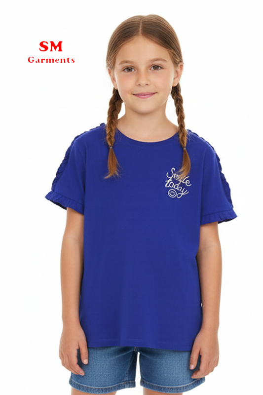 DU PAREIL KIDS SMILE TODAY EMBRIODED T-SHIRT