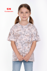 OKAIDI GIRLS FLORAL PRINTED T-SHIRT