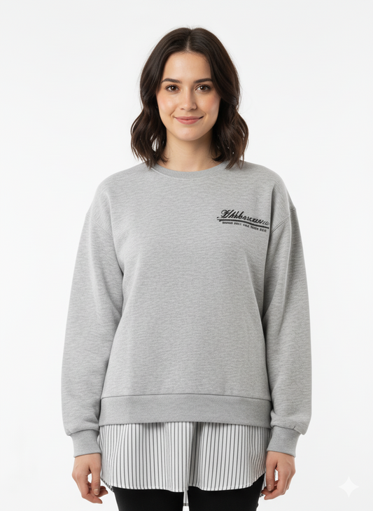 LEFTIES WOMENS EMBROIDED SWEATSHIRT
