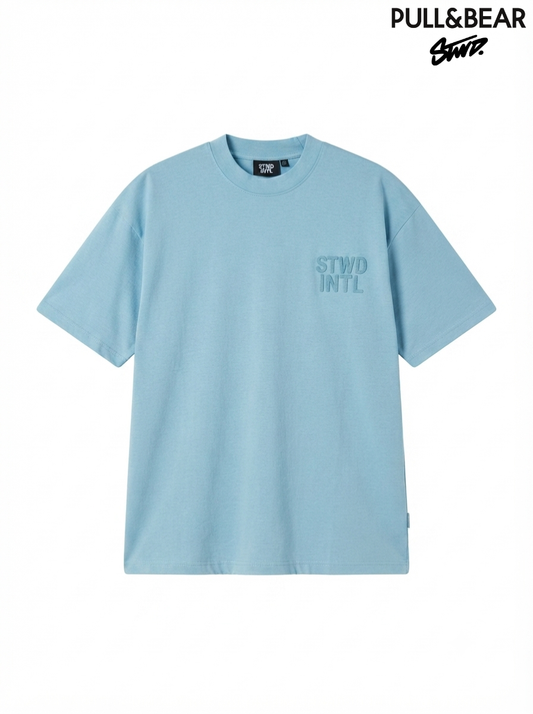 STWD Drop Shoulder Over Sized Embroidered T-shirt