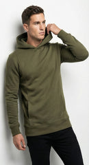 LEFTIES Mens Basic Pleated Hoodie