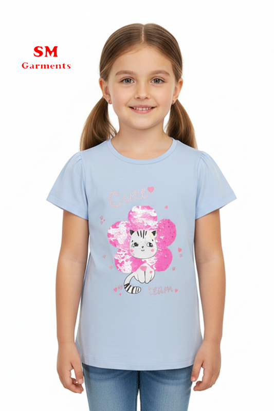 FUTURINO GIRLS PRINTED TEES