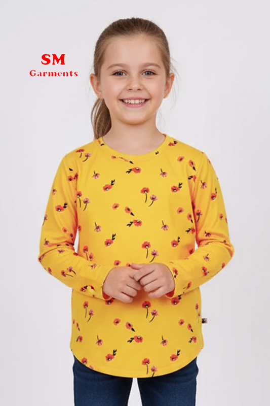 OKAIDI FLORAL GIRLS T-SHIRT