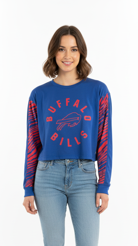 NFL TEAM WOMEN CROPPED PRINTED SWEATSHIRT