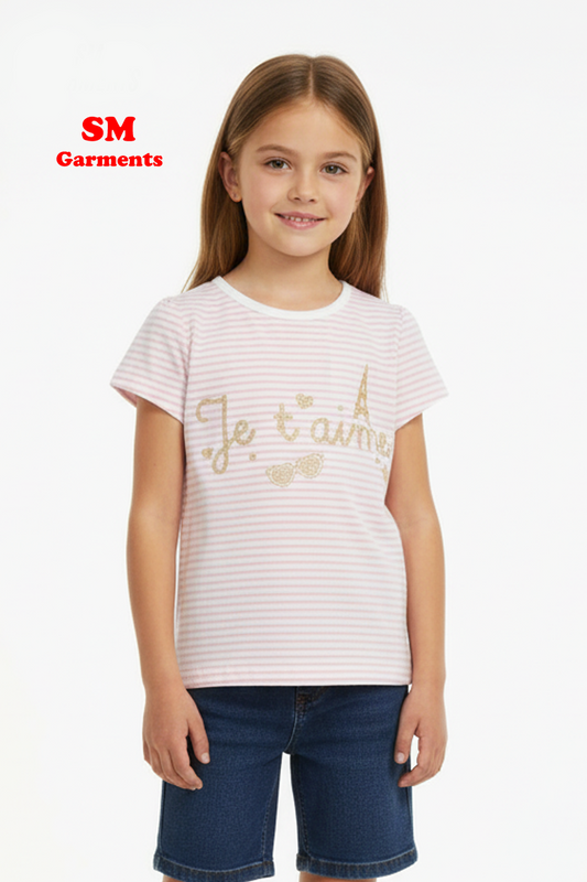 Baby Girls Pink Striped Jetaime T-Shirt