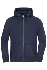 DAIBER Mens Oversized Zipped Hoodie