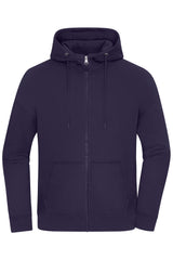 DAIBER Mens Oversized Zipped Hoodie