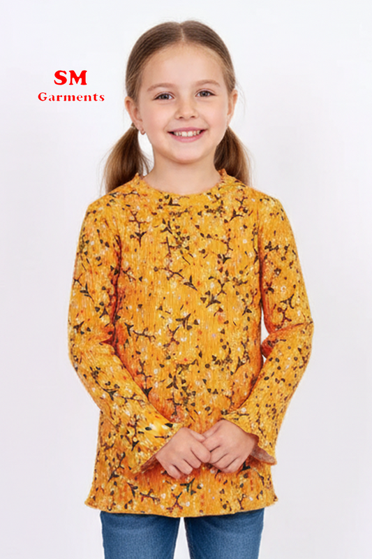 OKAIDI FLORAL GIRLS T-SHIRT