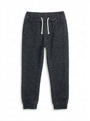 Denim Boys Dark Charcoal Wash Fleece Drawstring Jogger Trousers| SM GARMENTS