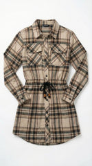 PERSIVAL Womens Knee Length Shirt With Drawstring (Winter Shirt)