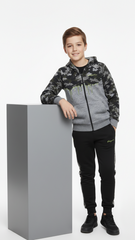 ROADWEAR Boys Printed Zipper Hoodie and Jogger Suit
