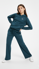 REEBOK GIRLS Logo Hoodie and Flared Trouser Suit
