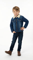 LOSAN DENIM BOYS FUR DENIM JACKET