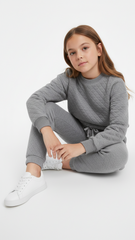 ROADWEAR GIRLS Textured Sweat shirt and Trouser Suit