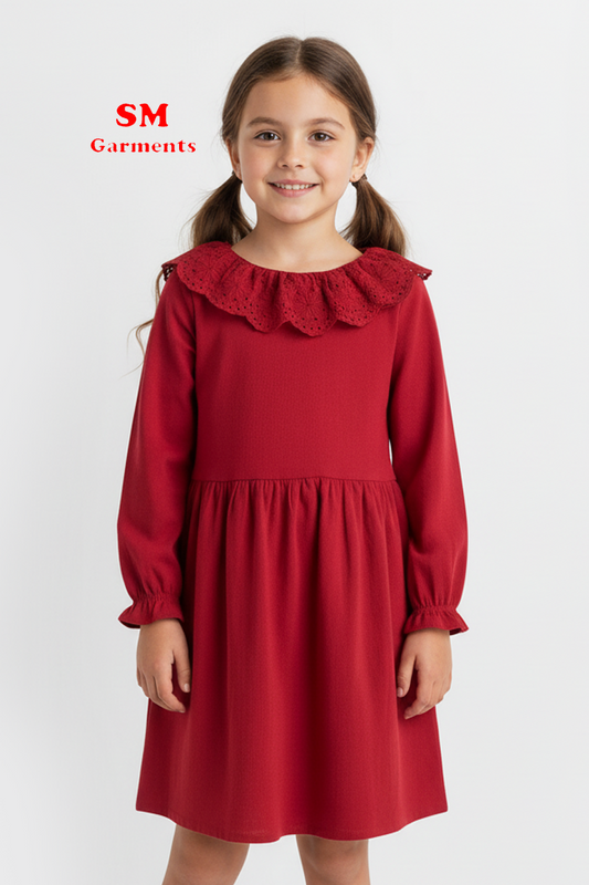 Flounce Collared Dress