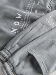 RESERVED BOYS DARK GREY PRINTED SWEATSHIRT AND SWEATPANTS COTTON SET