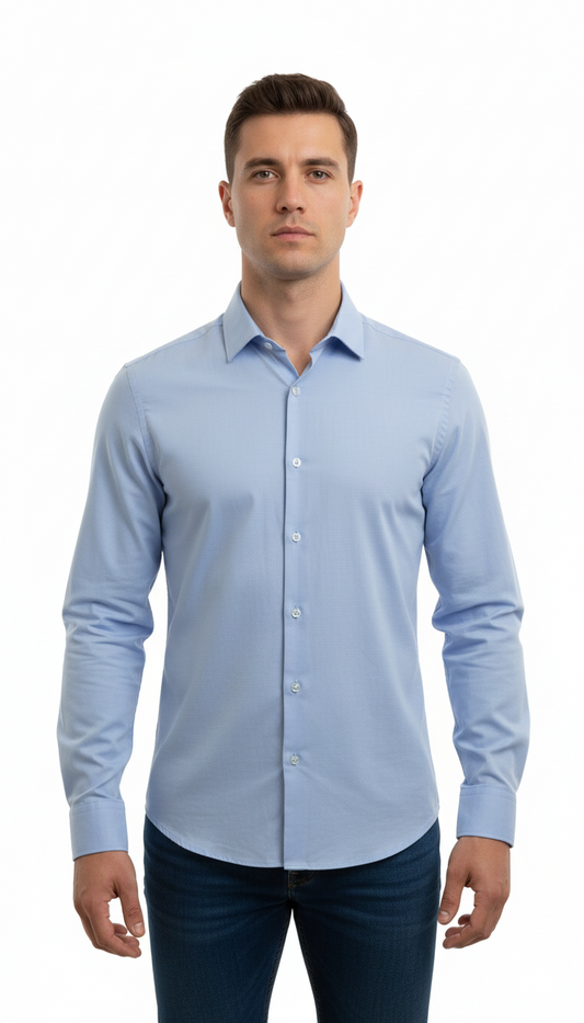 NXT MENS BASIC SLIM FIT SHIRT