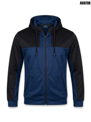 Aviator Boys Navy Blue & Black Colorblock Full-Zip Fleece Hoodie| SM GARMENTS