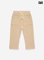 Toddler Boys Soft Knit Jogger Pants with Drawstring