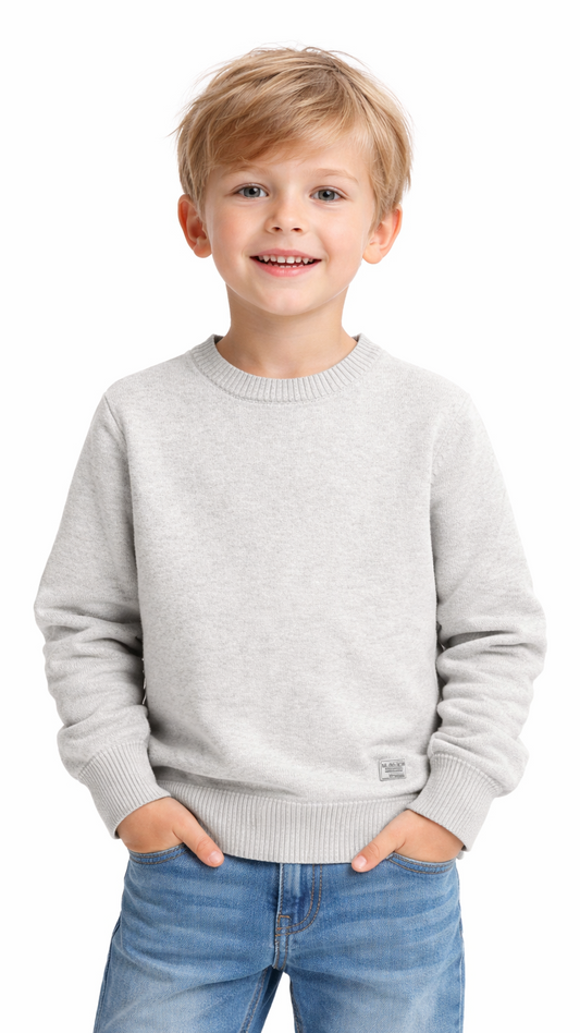 TAPE A L OEILBOYS BASIC HEATHER GREY SWEATSHIRT