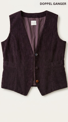 DOPPELGANGER Women's regular fit waistcoat in cotton corduroy