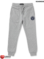 Road Wear Boys Branded Light Heather Grey Fleece Jogger Sweatpants with Graphic Patch| SM GARMENTS