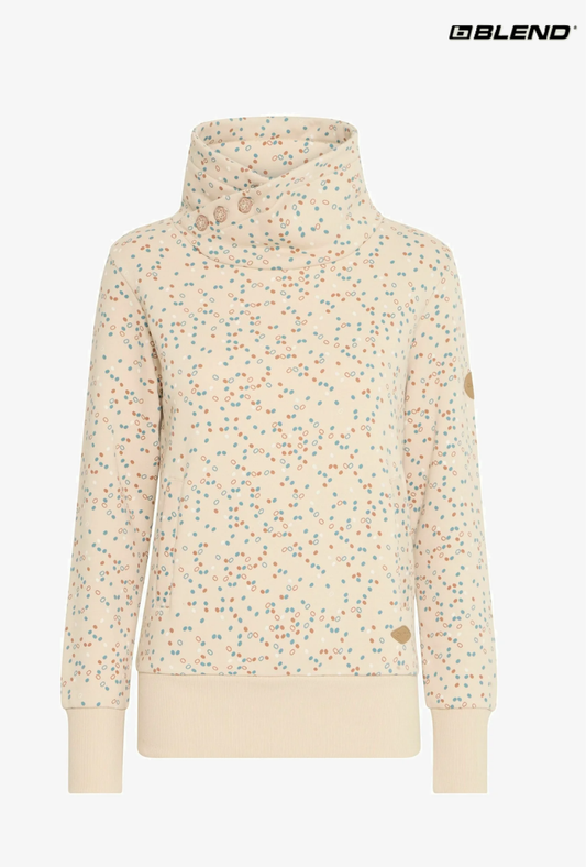 BLEND OXMO WOMENS OXBEATANETTE PRINTED POLKA DOTS SWEATSHIRT