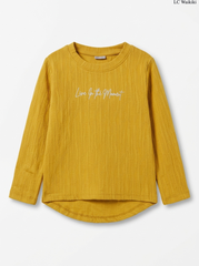 Girls Mustard Yellow Cable Top