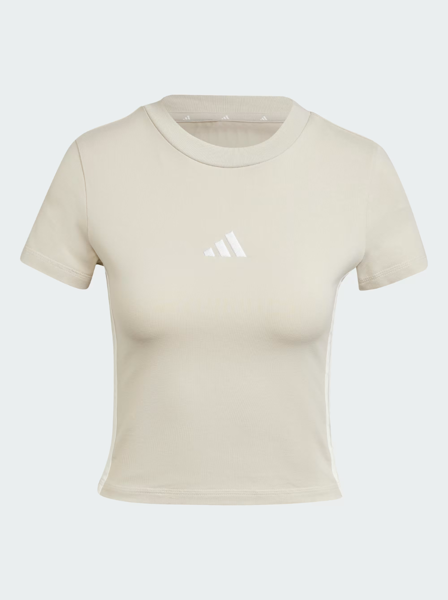 Women Baby Look Essentials 3-Stripes Slim T-Shirt