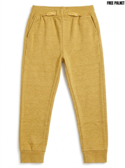 Free planet Boys Mustard Yellow Heather Fleece Active Jogger Pants| SM GARMENTS