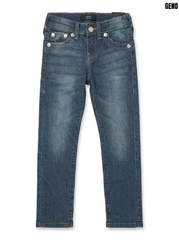 Geno Boys Medium Indigo Wash Slim Fit Stretch Denim Jeans with Silver Rivet Accents| SM GARMENTS