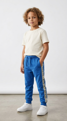 TRUE RELIGION BOYS ROYAL BLUE STRIPED TROUSER