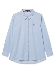 Women's Light Blue Micro-Pattern Shirt