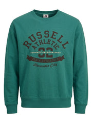 Russell Athletic Green Track & Field Sweatshirt | Men's Crewneck
