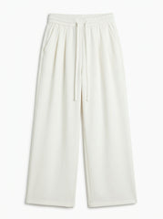 Women's Casual High-Waist Wide-Leg Trousers with Drawstring