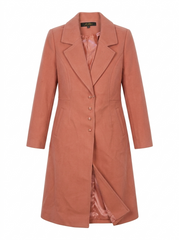 Women's Tailored Long Wool-Blend Coat