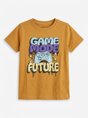 Boys' Mustard Yellow "GAME MODE FUTURE" Graphic T-Shirt – Next