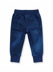 Boys' Blue Denim-Style Joggers – Comfortable Casual Pants