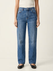 EL CORTE INGLES WOMENS HIGH-RISE STRAIGHT-LEG JEANS