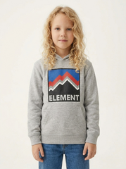 ELEMENT GIRLS GREY PRINTED PULLOVER HOODIE