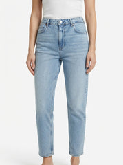 C&A Women’s Mom High Waist Ankle Jeans – Light Wash Denim