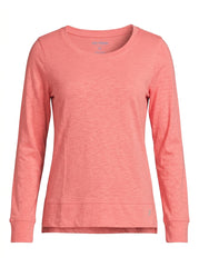 Women Coral Pink Active Long-Sleeve Performance Top